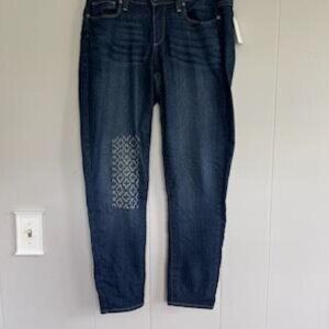 PAIGE Kylie Crop Jeans Size 29 Deep Purple Wash Blue Denim USA